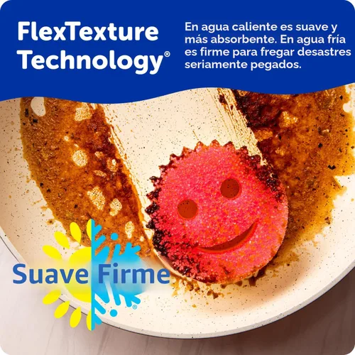 Vista 3 de Scrub Daddy 6 esponjas de cocina y 1 soporte de esponja para platos de Daddy Caddy - Sin BPA y fabricado con espuma de polímero, resistente a