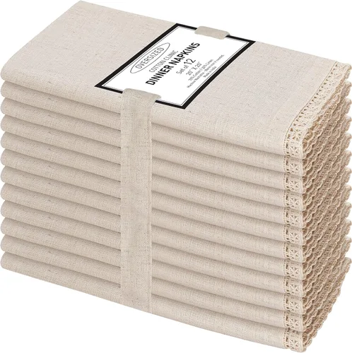 Vista 11 de Cotton Clinic Servilletas de tela – Lino de mesa perfecto para uso diario – Suave duradero lavable – Ideal para fiestas, bodas, granja, Navidad