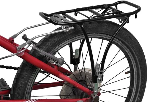 Vista 2 de Portabicicletas de carga universal ajustable para bicicleta trasera de equipaje de turismo, capacidad de 55 libras, liberación rápida