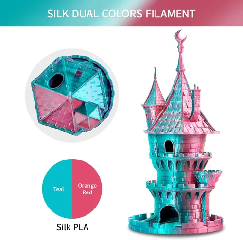 Vista 187 de ERYONE Filamento de ácido poliláctico (PLA) de seda para impresora 3D, de 1.75 mm +/- 0.03 mm, carrete de 1 kg (2.2 libras), verde esmeralda seda