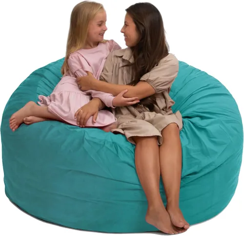 Vista 12 de ULTIMATE SACK 4000 Silla Puf de 4 Pies, Funda de Gamuza Burdeos – Tumbona de Espuma de Gran Tamaño, Asiento de Suelo, Sofá Pequeño o Sofá Cama