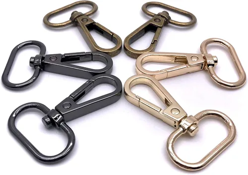 Vista 13 de Cierres giratorios de langosta negros de 1 pulgada para puerta de empuje de 1 pulgada, ganchos giratorios de 1 pulgada para hacer bolsos, cierre