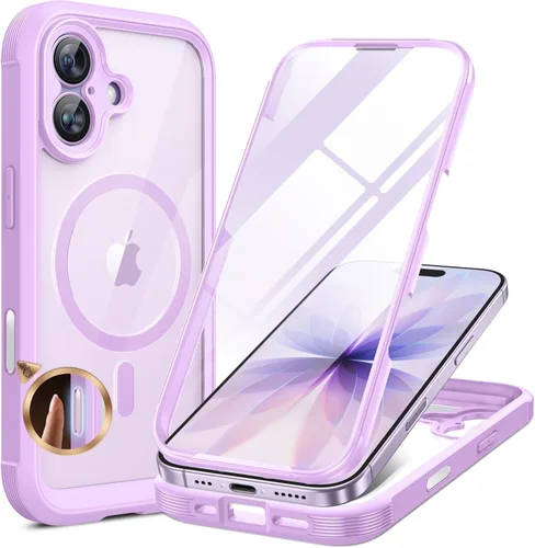 Vista 78 de Miracase Glass Series - Funda para iPhone 11 de 6.1 pulgadas, funda resistente de cuerpo completo mejorado con protector de pantalla de vidrio Negro