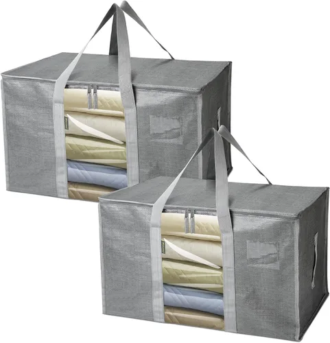 Vista 66 de BALEINE Paquete de 6 bolsas de mudanza de gran tamaño con asas reforzadas, bolsa de almacenamiento resistente para ropa, suministros de mudanza