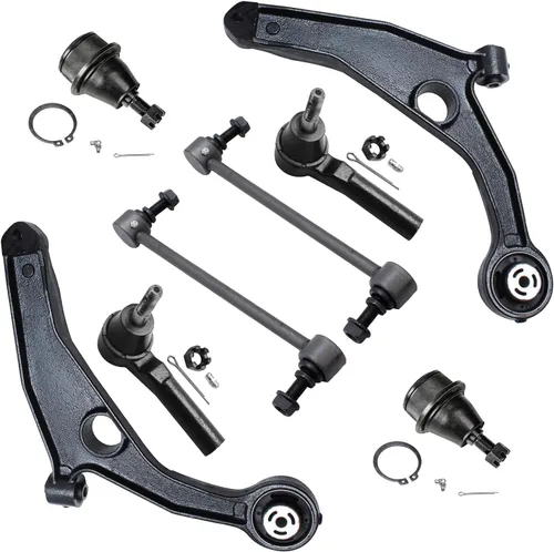 Vista 33 de Detroit Axle - Kit de brazos de control delanteros de 8 piezas para Toyota Sienna 2004-2010, 2 brazos de control inferiores con rótulas, 4 barras