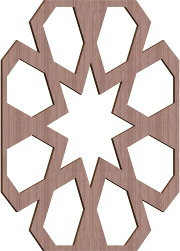 Vista 13 de Jackson Decorative Fretwork Wood Wall Panels, Large, 23 3/8" W x 23 3/8" H x 1/4" T, Cherry