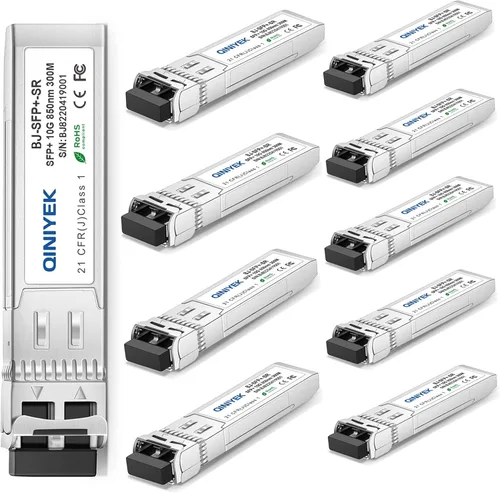 Vista 13 de Transceptor SFP+ 10GBase-SR, módulo SFP+ LC multimodo 10G 850 nm, hasta 984.3 ft, compatible con Cisco SFP-10G-SR, Unifi UF-MM-10G, Meraki