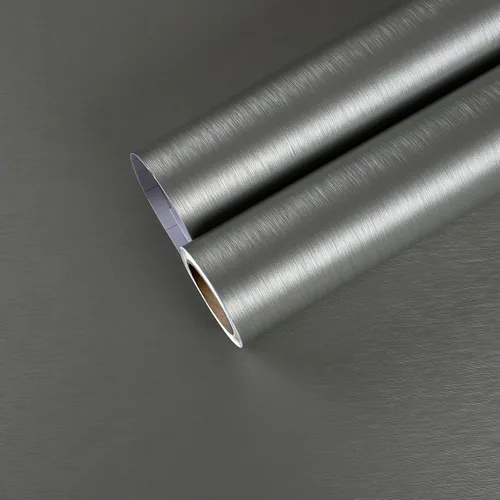 Vista 11 de CHIHUT Papel adhesivo de acero inoxidable negro cepillado, para encimeras de vinilo impermeable para refrigerador, autoadhesivo, extraíble, aspecto