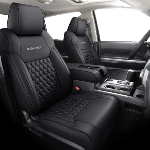Vista 11 de Huidasource Fundas de asiento delantero para Dodge Ram 1500, 2 fundas de cojín de asiento de cuero impermeables, ajuste personalizado para Ram 1500