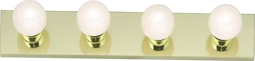 Vista 5 de Nuvo Lighting SF77/188 Lámpara de Tocador Transicional de Tres Luces en Acabado de Latón Pulido/Fundido