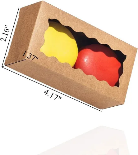 Vista 2 de 12 cajas de macarrón prémium de 4.17 x 2.16 x 1.37 pulgadas para 2, contenedores de macarrón, embalaje de macarrón para bodas, fiestas, regalos
