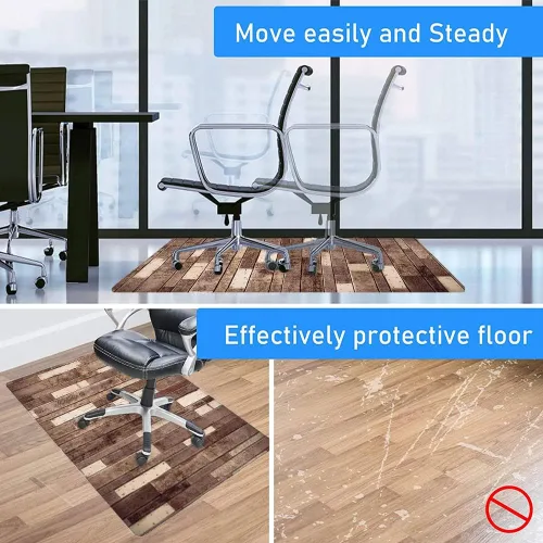 Vista 54 de Teal Hardwood Floor Desk Chair Mat, Painted Wood Board Horizontal Lines Birthdays Easter Holiday Print Backdrop Image, Protects Hardwood Floor Under