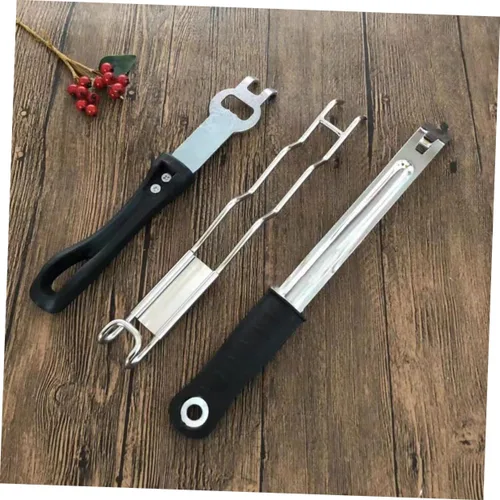 Vista 5 de HANABASS Accesorios de parrilla para parrilla al aire libre, parrilla de mesa coreana, pinza de cocina, elevador de rejilla universal para barbacoa