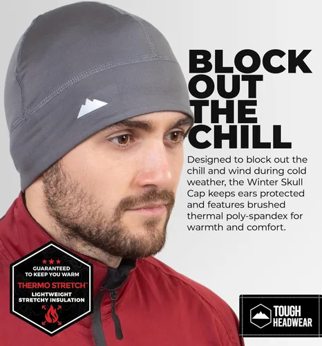 Vista 42 de Tough Headwear Skull Cap for Men-Motorcycle Head Cap,Sweat Caps for Men, Skull Cap Helmet Liner,Running Beanie Parent