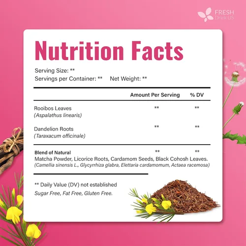 Vista 710 de FreshDrinkUS, 135 bolsas de té de jengibre y cúrcuma premium, ingredientes 100% naturales, mezcla hecha a mano de té de hierbas de cúrcuma
