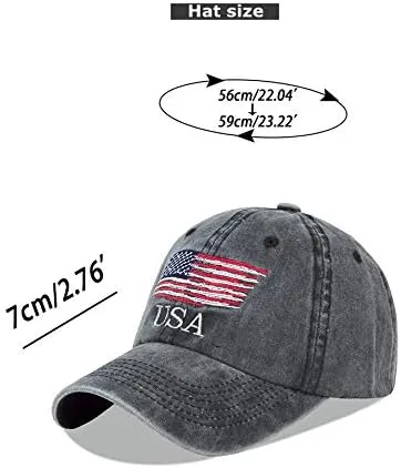 Vista 3 de LANGZHEN American Flag Hats for Men and Women USA Flag Baseball Cap Adjustable Outdoors Trucker Snapback Hat