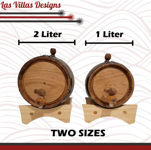 Vista 2 de Barril de roble americano personalizado, totalmente personalizable, diseño de escudo de armas, envejece tu propia bebida Barril Spirit Aging Age
