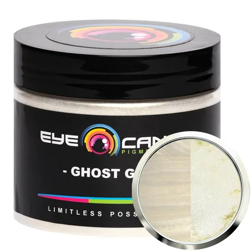Vista 13 de Pigmento en polvo de mica “Galactic Ghost Blue” (1.76 onzas / 50g) Aditivo multiuso para manualidades DIY Carpintería, bombas de baño naturales