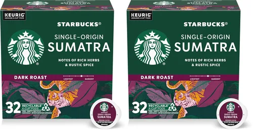 Vista 12 de Starbucks Dark Roast K-Cup Coffee Pods - Sumatra para Keurig Brewers - 24 unidades, paquete de 4