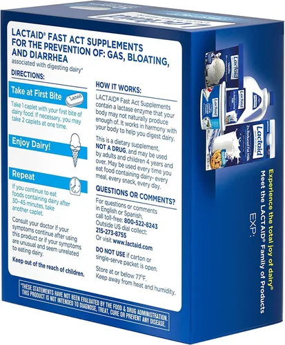 Vista 4 de LACTAID Comprimidos Fast Act 32 cápsulas (paquete de 3)