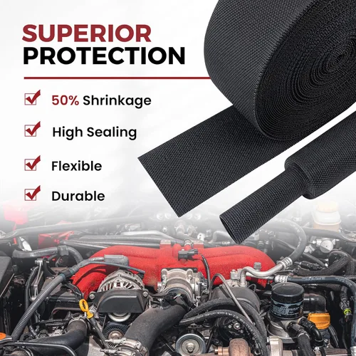 Vista 8 de Funda Termorretráctil para Cables 2:1 Manga de Cable Trenzada Retráctil de 1-1/8 Pulgadas ID-46ft Protección contra la Abrasión Tela Flexible