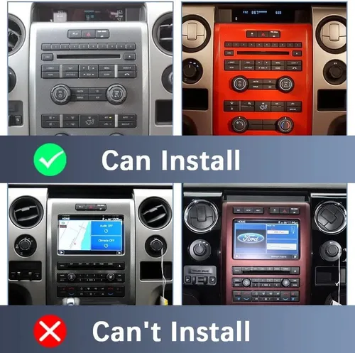 Vista 2 de Estéreo de coche para Ford F150 F-150 2009-2014 con Carplay inalámbrico y Android Auto, pantalla táctil de 9 pulgadas, radio Bluetooth
