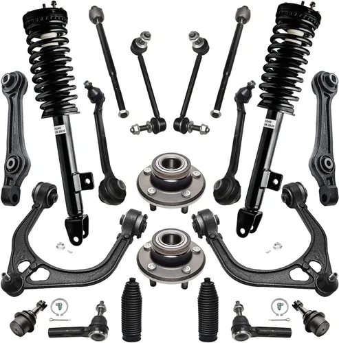 Vista 204 de Detroit Axle - Kit de 4 piezas de manguetas de dirección para Honda Civic 2006-2011, 2 manguetas de dirección delanteras y bujes de ruedas