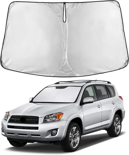 Vista 100 de EcoNour - Parasol plegable para parabrisas de Toyota Tacoma 2016-2025 2026, accesorios para camioneta de 2 puertas y 4 puertas, protector de visera