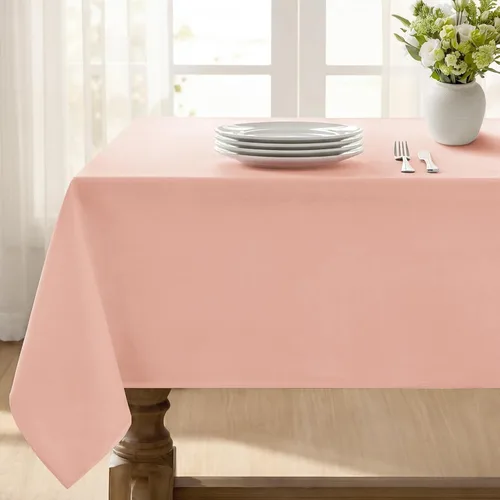 Vista 39 de Softalker Mantel cuadrado impermeable, tela sin arrugas, lavable, de poliéster, para mesas de comedor, fiestas, campamento, fiestas, bufé, 70 x 70