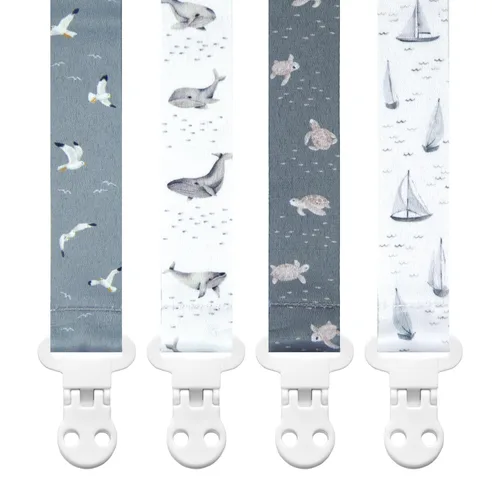 Vista 36 de Stadela - Juego de 4 clips para chupetes de bebé para niñas – Juego de regalo con flores modernas y neutrales estilo Boho (Allysa)