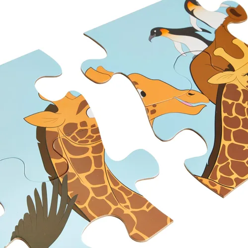 Vista 8 de BLUE PANDA Rompecabezas educativo de piso de aprendizaje - 48 piezas, 2 x 3 pies, multicolor, Arca de Noé - Aprendizaje preescolar y desarrollo