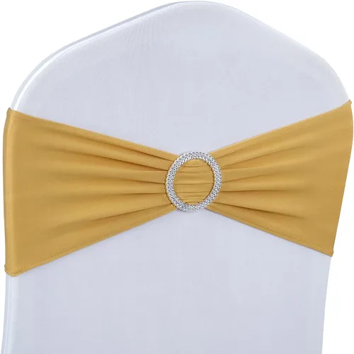 Vista 12 de Babenest Fajas de elastano con lazos para silla, 30 piezas, banda elástica premium para cubrir sillas con hebilla deslizante, lazos elásticos