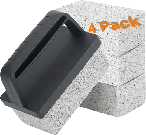 Vista 10 de Kit de limpieza de parrilla compatible con Blackstone - Kit de limpieza de parrilla con ladrillo de parrilla, raspador de plancha y cepillo