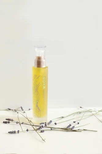 Vista 3 de Voya Mindful Dreams Aceite corporal relajante, aceite corporal nutritivo, orgánico certificado, 3.4 fl oz, lavanda, romero