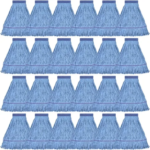 Vista 24 de Matthew Cleaning - Cabezal de trapeador de servicio pesado de 20 oz, repuesto comercial para limpieza general y de pisos, repuesto de cabezal de Azul