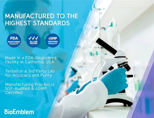 Vista 4 de BioEmblem Complejo triple de magnesio 300 mg de glicinato de magnesio, malato y citrato Fórmula quelada de alta absorción Vegano, sin OMG, sin