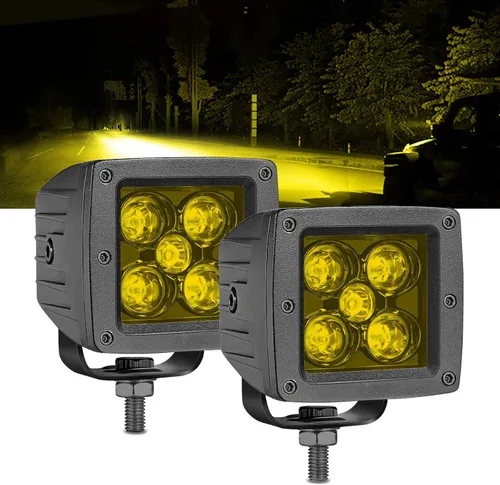 Vista 11 de Luces LED para cápsulas, 2 pulgadas, 50 W, luces de zanja, luces de marcha atrás, cubos LED para camiones, Jeeps, motocicletas, SUV, ATV, UTV, haces