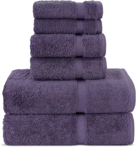 Vista 100 de Chakir Turkish Linens - Juego de toallas de algodón de 6 piezas (2 toallas de baño, 2 toallas de mano, 2 paños)