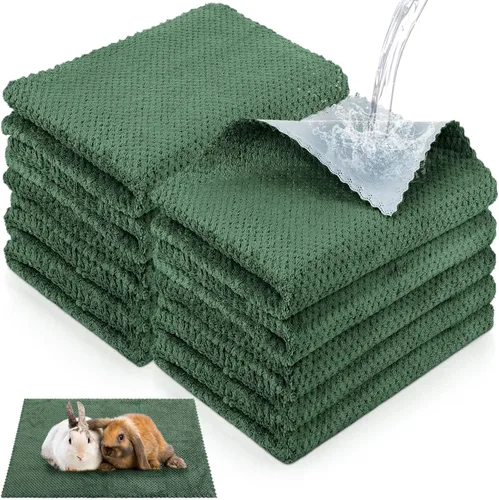 Vista 11 de Vitalcozy 10 piezas de forro lavable para jaula de conejillo de indias, ropa de cama para ratas para cobayas, control absorbente, almohadillas