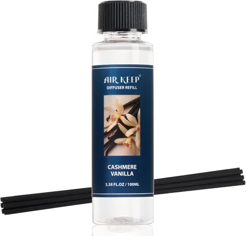 Vista 29 de Airkeep Juego de difusor de varillas – 3.38 onzas líquidas (3.4 fl oz), difusor de aroma de bambú para el hogar, incluye 8 varillas difusoras