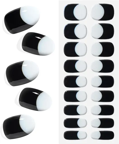 Vista 8 de Tiras de uñas de gel semicuradas, calcomanías francesas que funcionan con cualquier lámpara de uñas, envolturas de gel, calidad de salón, de larga