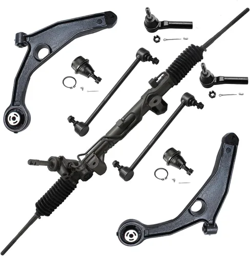 Vista 133 de Detroit Axle - Kit de brazos de control delanteros de 8 piezas para Toyota Sienna 2004-2010, 2 brazos de control inferiores con rótulas, 4 barras