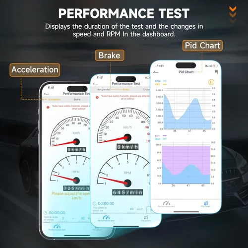 Vista 3 de ANCEL Escáner BD200 OBD2 Bluetooth - Lector de código y herramientas de escaneo de diagnóstico del motor con prueba de batería de automóvil