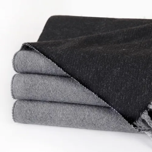 Vista 3 de Bufanda de cachemira para mujer, pashmina de gran tamaño, chales cálidos y grandes, 2 tonos, color sólido, para otoño e invierno, 78 x 27 pulgadas