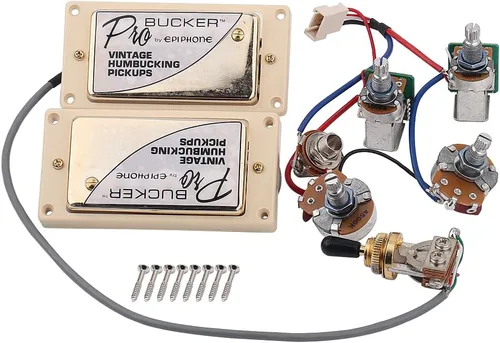 Vista 9 de 1 juego de pastillas ProBucker Alnico Bridge&Neck con arnés de cableado profesional ollas e interruptores de 3 vías para guitarra eléctrica