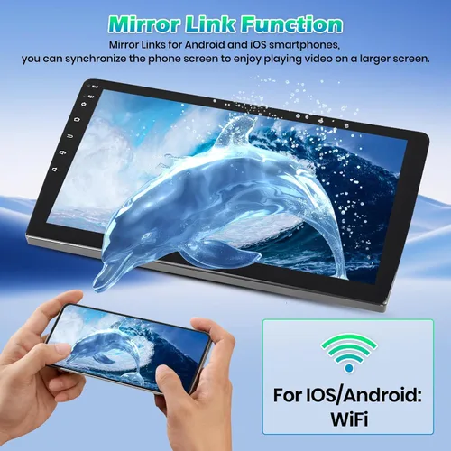 Vista 4 de Radio estéreo de coche para Toyota Highlander 2009 2010 2011 2012 2013 2014 con Carplay inalámbrico Android Auto, 4+64G 10.1 pulgadas HD IPS