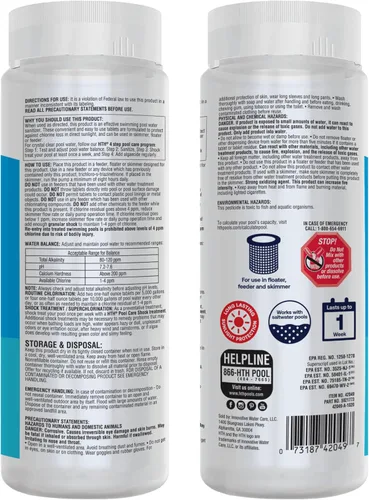 Vista 2 de HTH 42049 Pool Care Tabletas de Cloro de 1", Desinfectante de Piscina con Clarificador Añadido - Elimina Bacterias y Algas, Hace que el Agua Esté