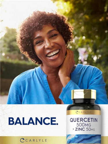 Vista 7 de Carlyle Cápsulas de quercetina de 500 mg con 50 mg de zinc 100 unidades Suplemento sin OMG y sin gluten