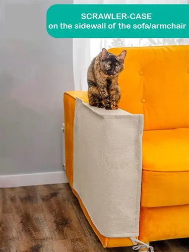 Vista 2 de Protege tu sofá de arañazos con un rascador de sofá, rascador de esquina de sofá, poste rascador de sofá, rascador de sofá para gatos, protector