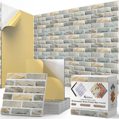 Vista 13 de 12Pack Acoustic Wall Panels, Self-Adhesive Sound Proof Foam Panels for Walls, Decorative Sound Dampening Wall Panels, Sound Absorbing for Door